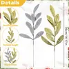 Folhas de Pó Dourado Planta Simulação 9 Folhas DIY Adereços para Fotos Decoração de Árvore de Natal Simulação Brilho Festival