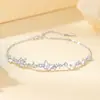 Pulseira de borboleta dançante em prata pura s999, pulseira de flor de camélia simples e fresca, joias florais doces e românticas atacado
