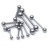 Stud Longo Multifuncional em Aço Inoxidável 14G/16G para Língua, Anel de Mamilo, Pa Ring, Stud para Tie, Ponte de Orelha, Stud para Osso da Orelha Comprimento 4-75mm