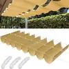 Toldo vela retráctil tipo ola, tela impermeable para toldos de pérgola, toldo de tela Oxford de poliéster para cenador exterior