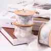 Cinta de Chifón Estampada Bronceada Unilateral Lazo DIY Ropa Han Blusa Falda Cortina Tela de Nieve