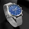 Reloj con correa de malla banda de acero inoxidable para hombre ultraplano moda Ginebra reloj para hombre reloj de negocios comercio electrónico transfronterizo