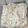 Pijama de niña estilo anime japonés, nuevo conjunto de primavera y otoño de manga larga y pantalón largo, ropa para el hogar de dormitorio estudiantil