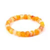 Pulsera de Ágata Cuadrada Morada Joyería Transfronteriza Pulsera de Ágata de Colores Café Amarillo Limón Joyería al por Mayor