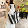 Bolsa Tote Casual Nova Listrada de Comércio Exterior Transfronteiriço, Feminina, Bolsa de Compras Simples e Casual, Bolsa de Ombro Leve para o Dia a Dia