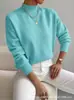 2025 Amazon Shein Más Vendido Cuello Redondo Transfronterizo Nuevo Suéter de Punto Comercio Exterior Color Sólido Manga Larga Suéter Pulóver