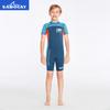 Novo Maiô Infantil Peça Única Manga Curta Espessado Traje de Surfe para Meninos Proteção Solar Fonte Termal Roupa de Neoprene 2mm