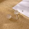 Aretes Casuales para Mujer Plata S999 Moda Versátil Aretes para Cartílago para Orejas Perforadas 2024 Nuevos Aretes de Moda C00470