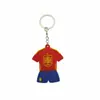 Copa do Mundo Espanha França Alemanha Portugal Holanda Itália Chaveiro de Camisa de PVC de Equipe