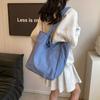 Nova Bolsa Grande Casual de Tecido de Nylon 2024 Pasta Mensageiro para Trabalho Bolsa de Ombro Bolsa Tote Feminina Estilo Retrô Grande Capacidade