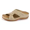 Sapatos femininos de comércio exterior plus size europeus e americanos verão 2023 Sandálias femininas europeias e americanas plataforma anabela respirável vazadas sandálias atacado