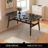 Mesa de Jantar Simples Nórdica para Apartamentos Pequenos, Mesa de Jantar Retangular para Uso Doméstico, Uso Comercial Rápido em Lanchonetes, Conjunto de Mesa e Cadeiras de Jantar para Apartamento de Aluguel