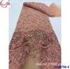 Vestido de noiva francês bordado denso com miçangas lantejoulas renda miçangas tubulares tecido lantejoulas de noiva tecido de renda com lantejoulas