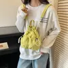 Mini Mochila con Cordón para Mujer, Estilo Coreano, Bolsa Pequeña Deportiva Casual Ligera, Mochila Versátil para Viajes y Uso Diario para Mujer