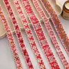 Cinta de Borde Crudo Estilo Étnico Patrón de Año Nuevo Cinta de Bordado Jacquard Accesorios para Ropa Encaje al por Mayor Tejido de Encaje