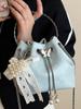 Bolso de Mano Pequeño de Diseño Nicho para Mujer 2025 Verano Nuevo Estilo de Moda Bolso Cruzado de Cadena Bolso de Cubo para Viajero
