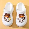 Sapatos de sola grossa com buracos, chinelos femininos de verão, de cintura alta, antiderrapantes e respiráveis para uso ao ar livre, EVA, resistente ao desgaste, pés sem cheiro, esfregão de praia baotou