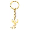 Yiwu pequeña fábrica de joyería directa moda simple acero titanio corte hueco colgante Fénix llavero acero inoxidable