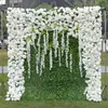 Fondo de pared de flor artificial con base de tela de alta gama pared de planta verde pared de planta decoración exterior de boda césped de planta de flor artificial