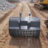 Cubo rejilla hidráulico para excavadora, cubo rejilla minero, cubo cribador para excavadora para limpieza de canales, cubo rejilla para rocas