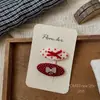 Novo Prendedor de Cabelo de Tecido Xadrez Estilo Coreano com Coelho de Desenho Animado, Grampo Lateral Doce Combinando para Crianças, Acessório de Cabelo Presilha para Franja para Meninas