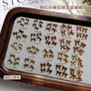100 Decorações Mini Laço de Unha de Tamanhos Mistos, Pedras de Resina Versáteis para Nail Art de Outono e Inverno
