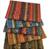 Tela impresa estilo étnico multicolor transfronteriza grupo de patchwork DIY algodón y lino mantel estilo étnico tela decorativa