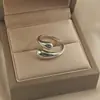 @Processando: Produtos de cobre, anel aberto redondo em formato de gota, minimalista e requintado coreano, único e versátil, estilo de luxo leve