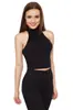 Ropa de mujer transfronteriza AliExpress Comercio exterior europeo y americano Chaleco T-shirt sexy elástico de cuello alto pequeño sin mangas para mujer venta al por mayor