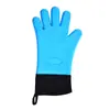 Luvas de Isolamento de Silicone de Cinco Dedos de Algodão com Logo Personalizado Luvas para Forno de Churrasco Doméstico Luvas Antiescaldantes em Forma de Coração