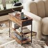 Mesa de Centro Hecha a Medida para Comercio Exterior con Espacio de Almacenamiento Estilo Normcore Moderno Mesa de Centro Doble Capa Acero Madera Mesa Auxiliar de Sofá