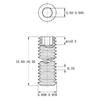 Tornillo de cabeza hexagonal de acero inoxidable 304 con extremo plano y cabeza plana DIN913, tornillo sin cabeza, M3-M10