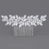 Suministro Transfronterizo de Peines para el Cabello de Flor de Zirconia, Accesorios de Lujo Europeos y Americanos para el Cabello de Novia, Peines para Sesión de Fotos de Boda Vintage, Venta al por Mayor