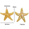 Colgante de Corazón con Goteo de Aceite de Acero Inoxidable Mariposa Flor Caracola Estrella de Mar Colgante Estilo Exagerado DIY Accesorios para Collar Pendientes
