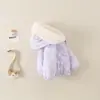 Elegante abrigo para bebé forrado de polar, nueva chaqueta suéter peluda con capucha de dibujos animados para niños de otoño e invierno, abrigo de estilo dulce