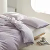 Funda de edredón de color liso, clase A, algodón puro, con patrón grande de ganso, pieza única, 100% algodón puro, adecuada para dormir sin ropa, individual/doble, dormitorio estudiantil, verano
