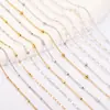 Cadena de bolitas de acero inoxidable, cadena de tubo, collar DIY hecho a mano, pulsera, cadena de perlas de 18k, cadena de moda moderna, accesorios para joyería