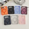 Funda Magnética para Teléfono Pudun Color Rojo Cereza para Apple 18Duo Más Vendida Transparente con Sensación de Piel Plegable Izquierda-Derecha Moderna