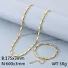 Corrente de pulso e colar unissex de aço inoxidável com elos tipo semente de melão e corrente com textura de diamante conjunto colar de diamante joias