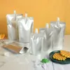 Bolsa com Bico de Folha de Alumínio para Venda no Atacado Embalagem de Alumínio Puro Auto-Suportável Espessa para Embalagem de Alimentos Líquidos e Sopas para Impressão em Pequenas Quantidades