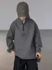 Sudadera de Felpa con Forro, Cuello Alto y Cremallera, Moda Juvenil Procesada y Personalizada para Niños de Tallas Mediana y Grande, Tops Casuales de Invierno para Calle