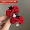 Adereço de cabeça estilo chinês para o Ano Novo acessórios de cabelo de Ano Novo para crianças laço de pelúcia para menina grampo de cabelo de Ano Novo grampo de cabelo festivo para bebê