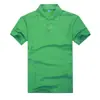 Camisa polo de algodón de manga corta con solapa de 200g, disponible en stock, cómoda, transpirable, para verano, color liso, ordinaria, para trabajo, casual, con abertura