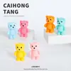 Adornos de Resina Oso Arcoíris Dibujos Animados Figura 3D Accesorios DIY Decoraciones de Escritorio Adornos Colgantes Artículos de Microescena Venta al por Mayor