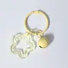 Chaveiro Colorido de Acrílico Transparente com Argola de Estrela Sino Fofo Miçanga DIY para Mochila Chaveiro
