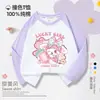 Roupas infantis com estampa de desenho animado, camiseta de manga longa para meninas, novo modelo 2026, blusa fina de algodão de outono para meninas, roupas de outono para crianças
