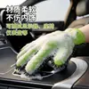 Luvas de Lavagem de Carro de Cinco Dedos, Luvas de Limpeza de Carro de Chenille Espessadas, Espuma Rica, Toalha Especial para Limpeza de Carro de Lava-Rápidos