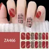 ZA adesivos de unha brancos sem cozer adesivos completos à prova d'água patch de unha alta qualidade estilo simples cola de esmalte atacado