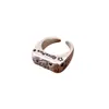 Anillo Abierto Cuadrado de Pony Estampado Europeo y Americano Estilo Dulce Fresco Personalidad de Moda Anillo para el Dedo Índice Accesorio de Mano Versátil Diario Nicho