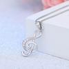 Collar con colgante de nota rítmica de amor plateado superventas versión coreana de moda diseño nicho de lujo ligero regalo para novia Tanabata